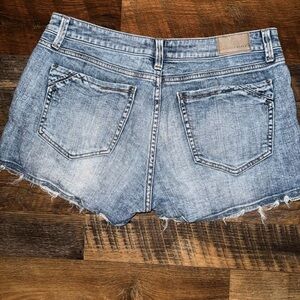 Buckle Light Blue Denim Shorts